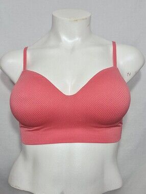 MEDIUM‎ All in Motion Padded Pull On Wire Free Sports Bra Bralette Orange